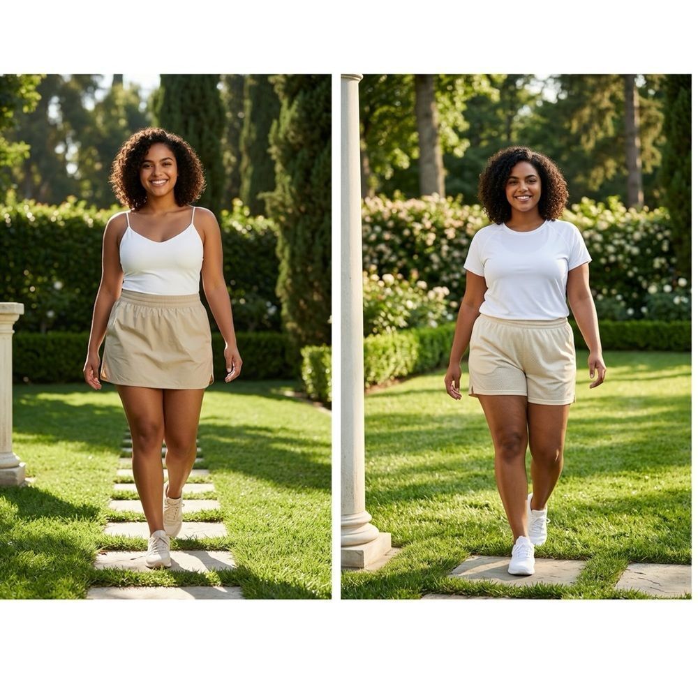 NWT DSG Plus Size Mid Rise Stride Skort AND Mid Rise Athletic Shorts - Size XXL